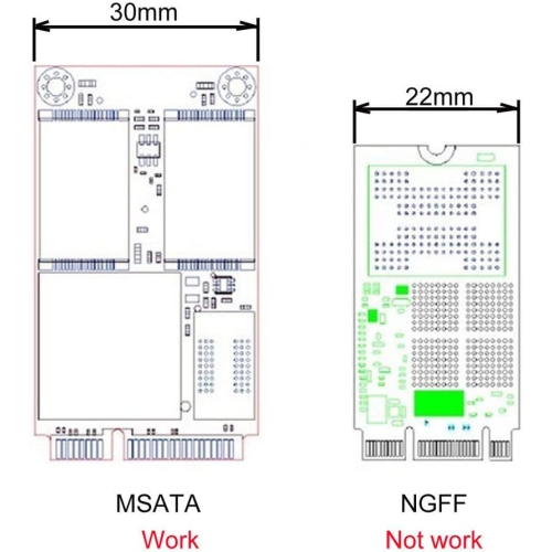2.5 Inch SATA to mSATA SSD Enclosure Converter Internal/External Adapter