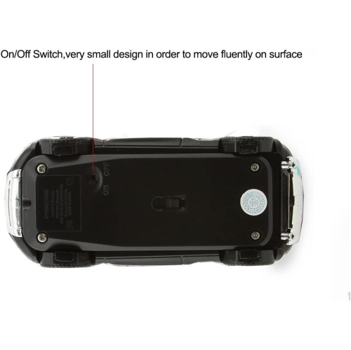Car Mouse Wireless 2.4GHz Cool Sport SUV Car Shape Mouse Optical Mice with Adjustable DPI 1600 with USB Receiver Suitable for PC/Computer/Laptop