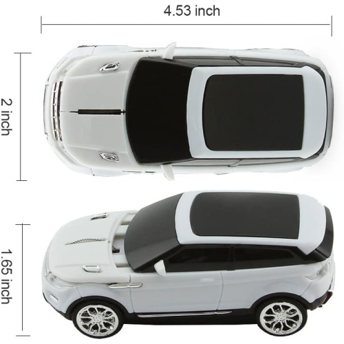 Car Mouse Wireless 2.4GHz Cool Sport SUV Car Shape Mouse Optical Mice with Adjustable DPI 1600 with USB Receiver Suitable for PC/Computer/Laptop