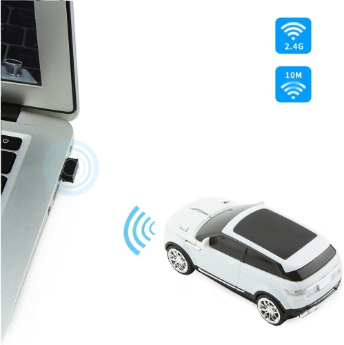 Car Mouse Wireless 2.4GHz Cool Sport SUV Car Shape Mouse Optical Mice with Adjustable DPI 1600 with USB Receiver Suitable for PC/Computer/Laptop