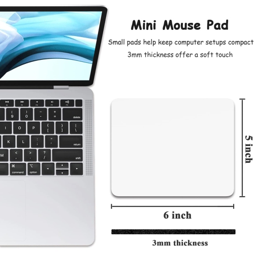 Mouse Pad, Small Mouse Pad 5 x 6 Inch with Non-Slip Rubber Base, Waterproof Mouse Mat, Mini Mouse Pad for Women Kids Men Wireless Mouse Laptops