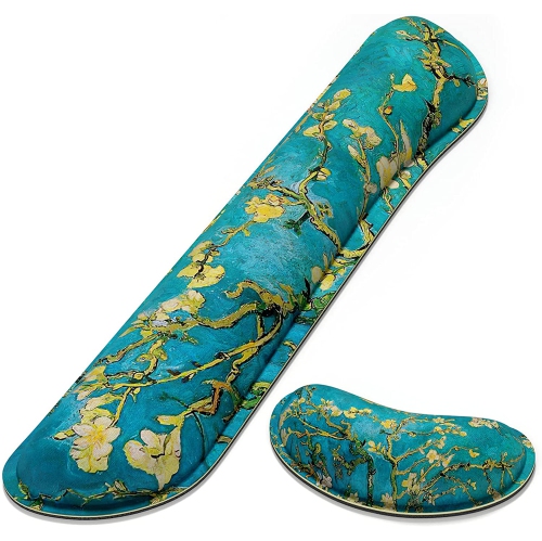 DOLAER  Enlarge Keyboard Wrist Rest Pad, Memory Foam Set Wrist Cushion Support for Easy Typing & Pain Relief, Mouse Wrist Pad, Anti-Slip Wrist Support