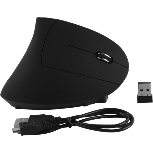 Wireless Vertical Mouse,Rechargeable 2.4G Ergonomic Wrist Relax Mice with 3 Adjustable DPI Levels and 6 Buttons for Laptop PC Notebook Chromebook