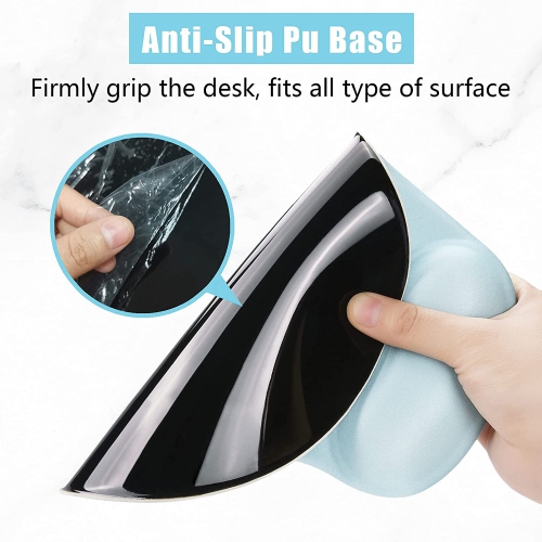 Ergonomic Mouse Pad with Wrist Rest Support, Gel Mouse Pads with Non-Slip PU Base, Pain Relief Memory Foam Mousepad for Laptop PC, Cute Office