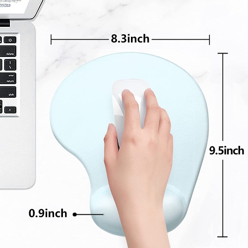 Ergonomic Mouse Pad with Wrist Rest Support, Gel Mouse Pads with Non-Slip PU Base, Pain Relief Memory Foam Mousepad for Laptop PC, Cute Office