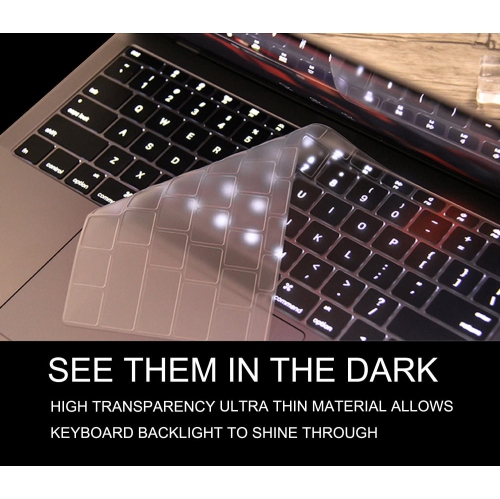 Premium Ultra Thin MacBook Keyboard Cover for Apple MacBook Pro 13 inch Model A1708 Without Touch Bar Only(with Function Keys, 2019-2016 Release), TPU