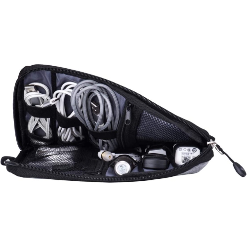 Sac de rangement de câbles de voyage Organisateur électronique portatif étanche pour câble USB Cordon de chargement Casque d’écoute Carte SD en fil