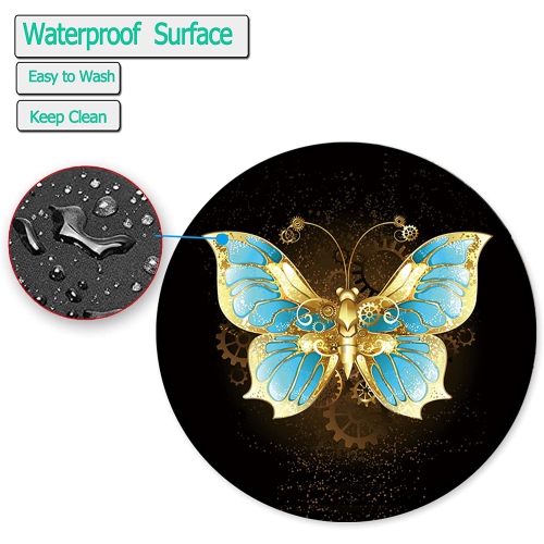 Mouse Pad Non-Slip Rubber Base Mousepad with Stitched Edge Gaming Round Mouse Pads 7.87 x 7.87 Inch