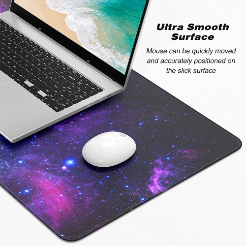 Extended Large Mouse Pad, XXL Gaming Desk Pad 31.5 x 15.7 Inch, Big Computer Keyboard Mousepad, Waterproof Mouse Mat with Stitched Edges and Non-Slip