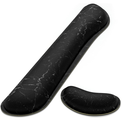 DOLAER  Enlarge Keyboard Wrist Rest Pad, Memory Foam Set Wrist Cushion Support for Easy Typing & Pain Relief, Mouse Wrist Pad, Anti-Slip Wrist Support