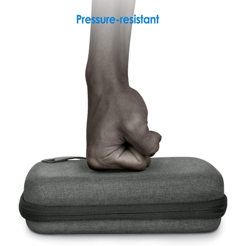 Electronics Accessories Organizer Hard Carrying Case with Double Zipper and Carrying Strap, Portable Travel Gadget Bag for Cables, SD Card, Charger,