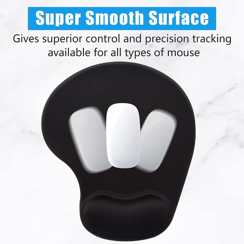 Ergonomic Mouse Pad with Wrist Rest Support, Gel Mouse Pads with Non-Slip PU Base, Pain Relief Memory Foam Mousepad for Laptop PC, Cute Office