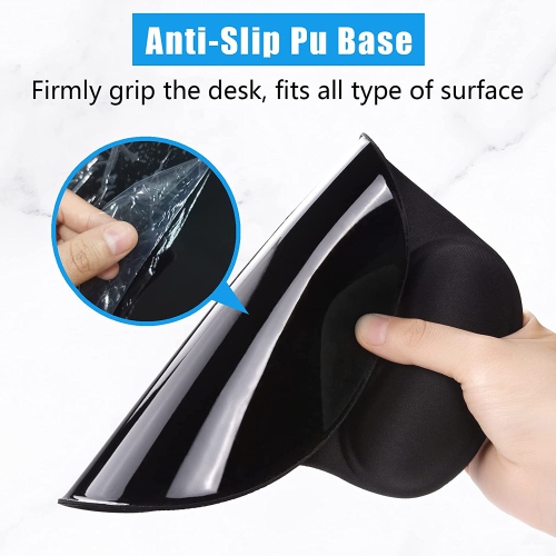 Ergonomic Mouse Pad with Wrist Rest Support, Gel Mouse Pads with Non-Slip PU Base, Pain Relief Memory Foam Mousepad for Laptop PC, Cute Office