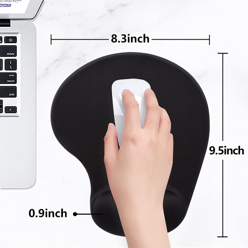 Ergonomic Mouse Pad with Wrist Rest Support, Gel Mouse Pads with Non-Slip PU Base, Pain Relief Memory Foam Mousepad for Laptop PC, Cute Office
