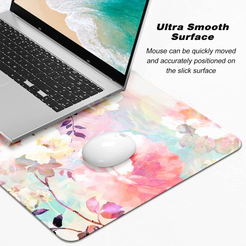 Extended Gaming Mouse Pad, XXL Large Desk Pad 30 x 14 Inch, Big Computer Keyboard Mousepad, Waterproof Mouse Mat with Stitched Edges and Non-Slip
