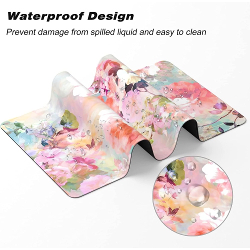 Extended Gaming Mouse Pad, XXL Large Desk Pad 30 x 14 Inch, Big Computer Keyboard Mousepad, Waterproof Mouse Mat with Stitched Edges and Non-Slip