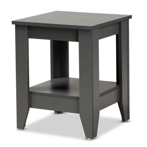 Bowery Hill Grey Finished Wood Living Room End Table