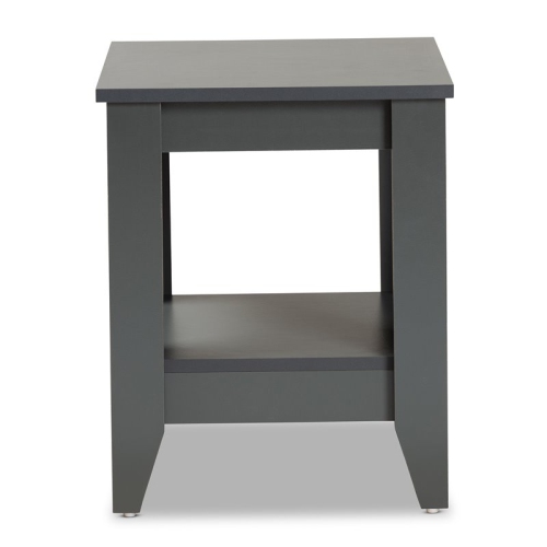 Bowery Hill Grey Finished Wood Living Room End Table