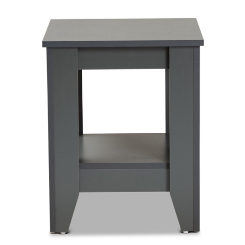 Bowery Hill Grey Finished Wood Living Room End Table