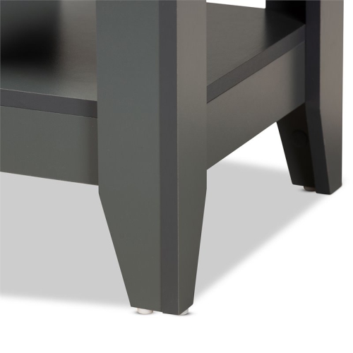 Bowery Hill Grey Finished Wood Living Room End Table