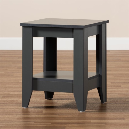 Bowery Hill Grey Finished Wood Living Room End Table