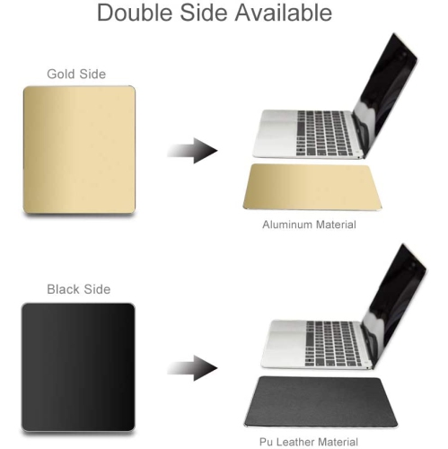 Tapis de souris en aluminium ultramince étanche double usage contrôle rapide et précis pour le jeu et le bureau