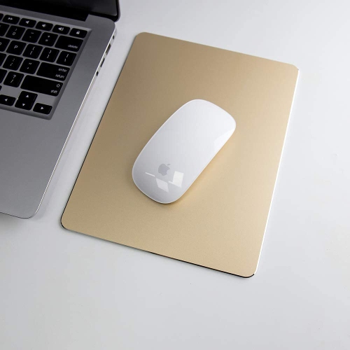 Tapis de souris en aluminium ultramince étanche double usage contrôle rapide et précis pour le jeu et le bureau
