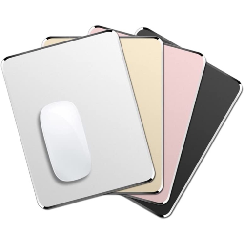 Tapis de souris en aluminium ultramince étanche double usage contrôle rapide et précis pour le jeu et le bureau