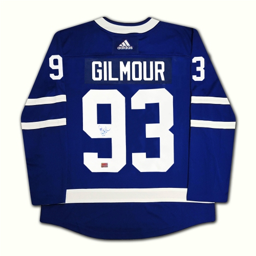 AUTOGRAPH AUTHENTIC  Doug Gilmour Signed Adidas Toronto Maple Leafs Jersey In Blue
