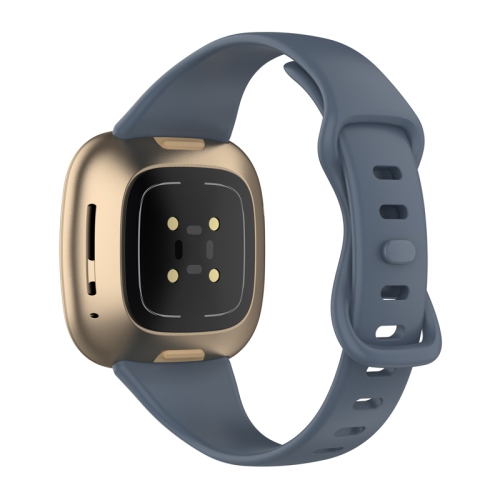 StrapsCo Bracelet en Caoutchouc de Silicone mince pour Fitbit Sense - Moyenne-Longue - Bleu espace