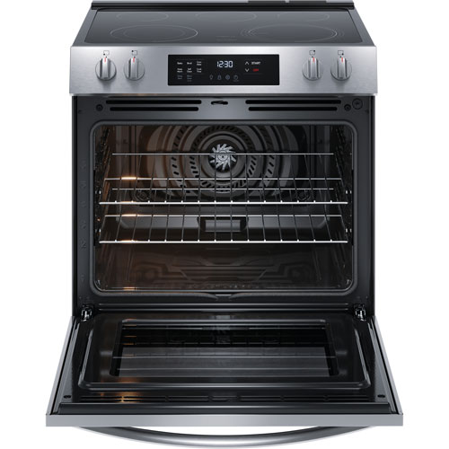 Frigidaire 30" 5.3 Cu. Ft. Fan Convection Slide in Range (FCFE308CAS) - Stainless Steel