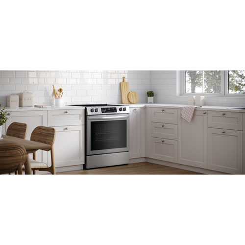 Frigidaire 30" 5.3 Cu. Ft. Fan Convection Slide in Range (FCFE308CAS) - Stainless Steel