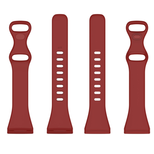 StrapsCo Bracelet en Caoutchouc de Silicone mince pour Fitbit Versa 3 - Court-Moyen - Rouge