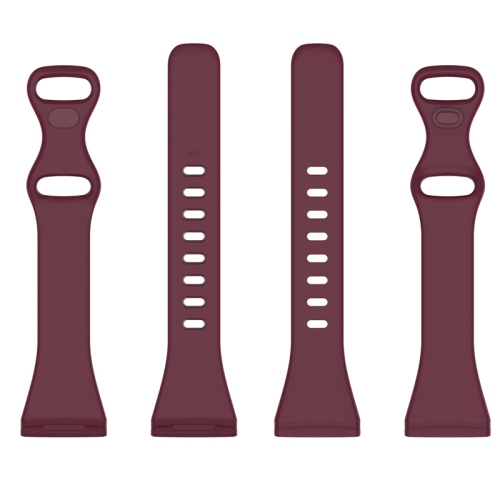 StrapsCo Bracelet en Caoutchouc de Silicone mince pour Fitbit Versa 3 - Court-Moyen - Rouge Sangria