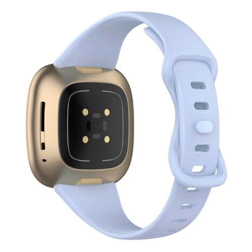 StrapsCo Bracelet en Caoutchouc de Silicone mince pour Fitbit Versa 3 - Court-Moyen - Bleu Sommeil