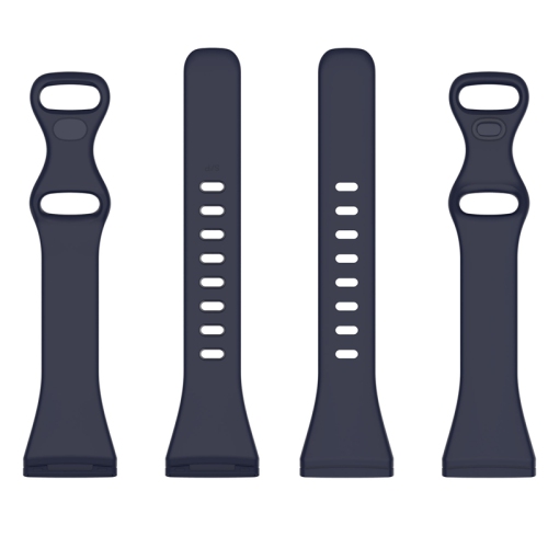 StrapsCo Bracelet en Caoutchouc de Silicone mince pour Fitbit Versa 3 - Court-Moyen - Bleu foncé