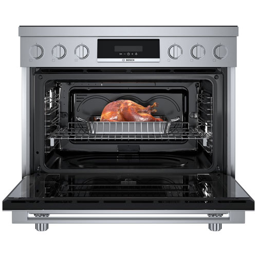 Bosch 800 Series 36" True Convection 5-Element Induction Range (HIS8655C) - Stainless Steel