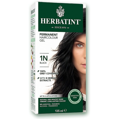 BIOFORCE  - Herbatint- Permanent Hair Colour, N1 Black, 135 Ml