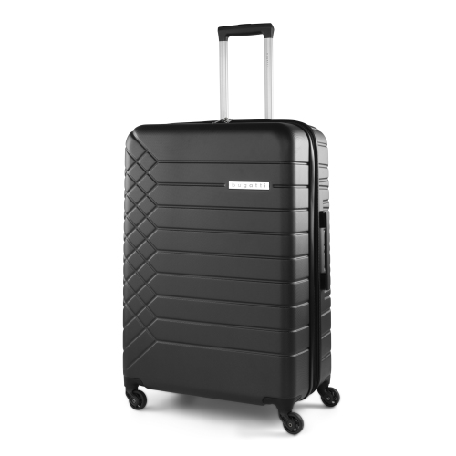 Grande valise rigide avec extension Mecca de Bugatti - Noir