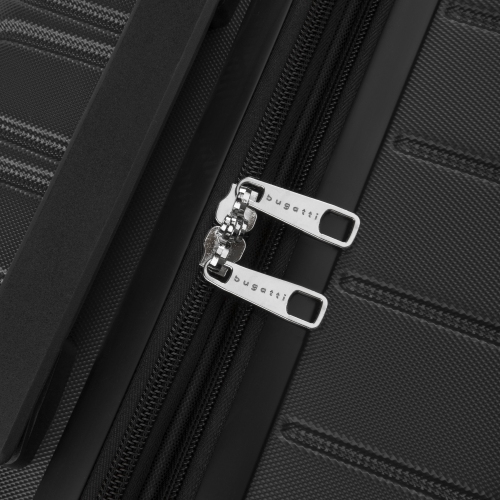 Grande valise rigide avec extension Mecca de Bugatti - Noir