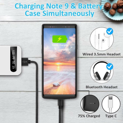 Rechargeable 5000mAh Extended Battery Portable Charging Case Cover For Samsung