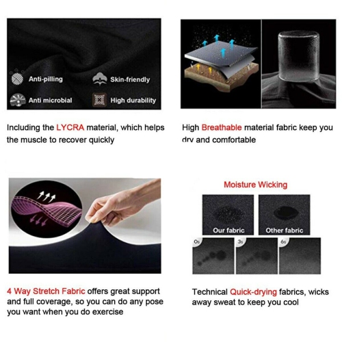 Pantalon de sport de compression respirant à haute taille avec poches latérales pour femmes