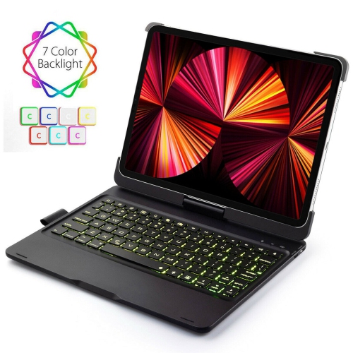 YELLOW-PRICE  for Apple Ipad Pro 11" 3Rd M1 360° Rotatable Case With 7 Color Backlit Keyboard