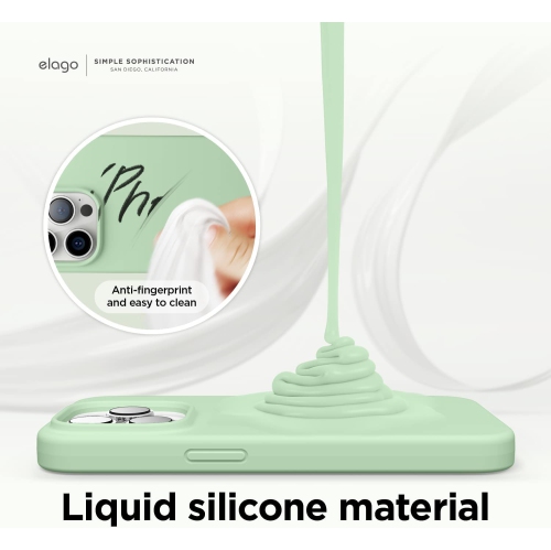 elago Compatible with iPhone 14 Pro Case, Liquid Silicone Case, Full Body Protective Cover, Shockproof, Slim Phone Case, Anti-Scratch Soft Microfiber