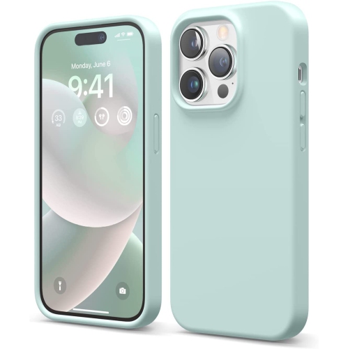 ELAGO  Compatible \w Iphone 14 Pro Case, Liquid Silicone Case, Full Body Protective Cover, Shockproof, Slim Phone Case, Anti-Scratch Soft Microfiber