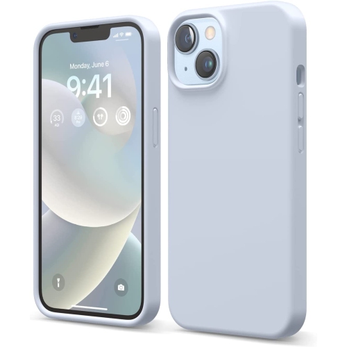 ELAGO  Compatible \w Iphone 14 Case, Liquid Silicone Case, Full Body Protective Cover, Shockproof, Slim Phone Case, Anti-Scratch Soft Microfiber