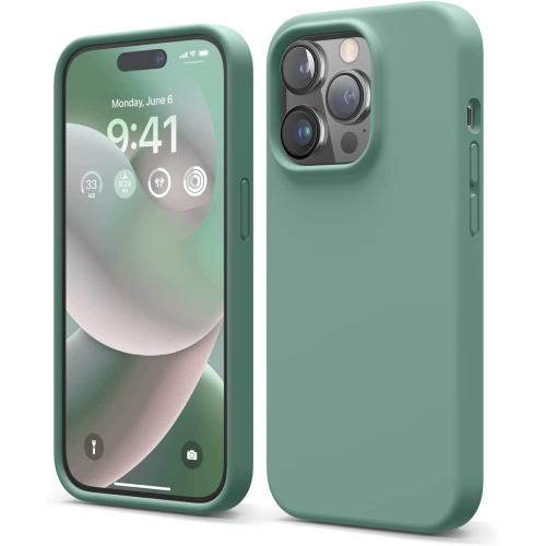 ELAGO  Compatible \w Iphone 14 Pro Case, Liquid Silicone Case, Full Body Protective Cover, Shockproof, Slim Phone Case, Anti-Scratch Soft Microfiber