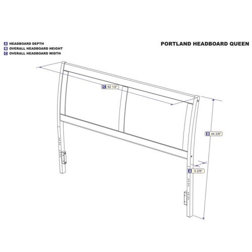 Leo & Lacey Queen Sleigh Headboard in Walnut