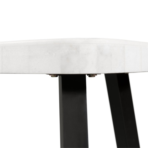 Picket House Furnishings Lena White Marble Top End Table