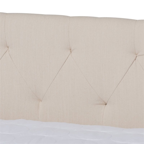 Bowery Hill Queen Size Beige Upholstered Daybed with Trundle